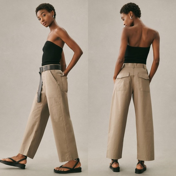 NWT Agolde Daria Cargo Utility Pants Drab Anthropologie - Picture 1 of 11